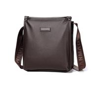 FANDARE Bolso Bandolera para Hombres PU Cuero Bolsa Mensajero Cruzado Lateral para Bolsas Tipo Bandolera para Hombres Mensajero Bags Business para Viaje Negocio Crossbody Bag Marrón
