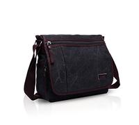 FANDARE Bolso de Bandolera Bolsa de Mensajero Bolsa de Cartero Lona bandoleras Hombre Bolsa de Mensajero para 12.9 Pulgada Laptop Bolso Tote Bolsa de Hombro para Viaje Trabajo Negocio Escuela