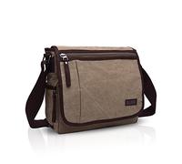 FANDARE Bolso de Bandolera Bolsa de Mensajero Bolsa de Cartero Lona bandoleras Hombre Bolsa de Mensajero para 12.9 Pulgada Laptop Bolso Tote Bolsa de Hombro para Viaje Trabajo Negocio Escuela