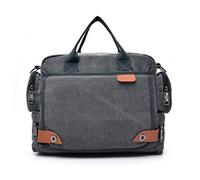 FANDARE Bolso de Bandolera Bolsa de Mensajero Lona bandoleras Hombre Bolsa de Mensajero para 12.9 Pulgada Laptop Bolso Tote Bolsa de Hombro para Viaje Trabajo Negocio Escuela Crossbody Bag Gris