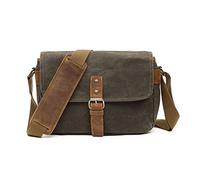 FANDARE Bolso de la Cámara de DSLR Bolso de la Lona Bolsa de Honda Hombre Mujer Bolso Bandolera Bolsa de Mensajero para Estudiante Viaje Trabajo Universidad Business Bolso Ejercito Verde