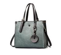 FANDARE Bolso de Mano para Mujer Bolso Bandolera PU Cuero Bolsos Cruzados Impermeable Bolsos de Hombro para Viajes Compras Trabajo Citas Verde