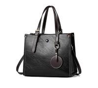 FANDARE Bolso de Mano para Mujer Bolso Bandolera PU Cuero Bolsos Cruzados Impermeable Bolsos de Hombro para Viajes Compras Trabajo Citas Negro