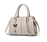 FANDARE Bolso de Mano para Mujer Shoppers y Bolsos de Hombro PU Cuero Bolso Bandolera Impermeable Bolsos Cruzados para Viajes Compras Trabajo Citas Blanco