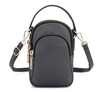 FANDARE Bolso de teléfono Bolsos Bandolera para Mujer Bolso Bandolera Pequeña Bolsos de Cruzado para Niña Compras Partido Colegio Viaje Paquete Embrague Crossbody Bag Impermeable Nylon Gris