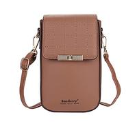 FANDARE Bolso de teléfono Bolsos Bandolera para Mujer Ligera Bandolera Cartera Pequeña Bolsos de Cruzado para Niña Compras Partido Colegio Viaje Paquete Embrague Phone Crossbody Bag Marron Oscuro
