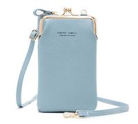 FANDARE Bolso de teléfono móvil Monederos para Mujer Carteras Bolsos Bandolera Bolso Pequeño Bolsos de Cruzado con Ranuras Bandolera Crossbody Bag Azul