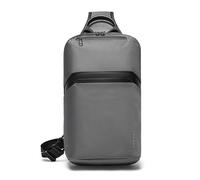 FANDARE Bolso Hombre y Mujer Bandolera Impermeable para Tableta de 10.5 Pulgadas Diseño Minimalista de Poliéster para Viaje Trabajo Oficina Uso Diario y Deporte Gris