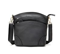 FANDARE Bolso Movil Mujer Bolso de teléfono Bolso de Hombro de Cuero Monederos Carteras Bolsos Bandolera Bolso Pequeño Bolsos de Cruzado Bandolera Crossbody Bag Bolsa de Honda Negro