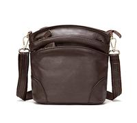 FANDARE Bolso Movil Mujer Bolso de teléfono Bolso de Hombro de Cuero Monederos Carteras Bolsos Bandolera Bolso Pequeño Bolsos de Cruzado Bandolera Crossbody Bag Bolsa de Honda Marron Oscuro