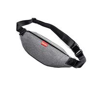 FANDARE Bolso Pecho Cruzada al Hombro Cangurera Bolsa de Cintura Sling Waist Bag Bolsos Cruzados Bandoleras Mochilas Bolsas de automoción Viaje Deportes Ciclismo Montañismo Durable Poliéster Gris