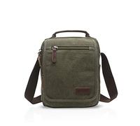 FANDARE Bolsos Bandolera a Hombro de Lona Mensajero Bolso para Hombres Mujeres Messenger Bolsa Bolsa de Viaje Crossbody Bag para Trabajo Viajar Colegio Shopper Verde