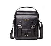 FANDARE Bolsos Bandolera Bolsos Cruzados para 7.9 Pulgadas Tablet Bolsos para Hombre Mensajero Bolsos de Fiesta Impermeable para Adolescentes Colegio Universidad Viaje Trabajo Maletines Negro