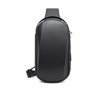 FANDARE Bolsos Cruzados Bolsa de Pecho Bandoleras Cruzada con USB Negocio Sling Bag Impermeable Estilo de Autos Deportivos para Hombre Colegio Viaje Ciclismo Gran Capacidad Mochila Negro