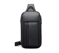 FANDARE Bolsos Cruzados Bolsa de Pecho Bandoleras Cruzada Negocio Sling Bag para Hombres Sport Viaje Ciclismo Hiking Camping Multibolsillos Pequeña Mochila Impermeable Poliéster Negro