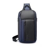 FANDARE Bolsos Cruzados Bolsa de Pecho Bandoleras Cruzada Negocio Sling Bag para Hombres Sport Viaje Ciclismo Hiking Camping Multibolsillos Pequeña Mochila Impermeable Poliéster Azul