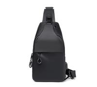 FANDARE Bolsos Cruzados Bolso Pecho Bolsos de Hombro con Puerto de Carga USB para Hombre Mochila Bolsos Bandolera Bolsa de Pecho Bandolera Bolsos para Viaje Moto Viaje Ciclismo Sling Bag Negro