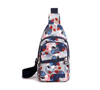 FANDARE Bolsos Cruzados Mujer Bolsos de Hombro Cruzados con Orificio para Auriculares Mochilas Bolsos a travesar Impermeable Bolso Mensajero Pecho Bandolera Senderismo Bolso asimétrico Sling Bag