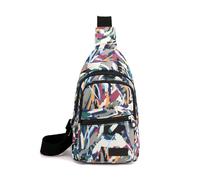 FANDARE Bolsos Cruzados Mujer Bolsos de Hombro Cruzados con Orificio para Auriculares Mochilas Bolsos a travesar Impermeable Bolso Mensajero Pecho Bandolera Senderismo Bolso asimétrico Sling Bag