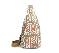 FANDARE Bolsos Cruzados Mujer Bolsos de Hombro Cruzados con Orificio para Auriculares Mochilas Bolsos a travesar Impermeable Bolso Mensajero Pecho Bandolera Senderismo Bolso asimétrico Sling Bag