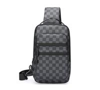 FANDARE Bolsos Cruzados Piel Impermeable Bolso Bandolera Bolso de Hombro Chico Bolso de una Sola Correa Bolso Mensajero Trabajo Bolso de Pecho Senderismo Bolso asimétrico Sling Bag Cuadrado Negro