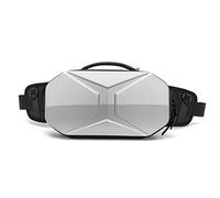 FANDARE Bolsos Cruzados Riñoneras Bolsa de Pecho Bandoleras Cruzada con USB Negocio Sling Bag Impermeable Estilo de Autos Deportivos para Hombre Colegio Viaje Ciclismo Multibolsillos Mochila Plata