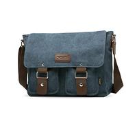 FANDARE Bolsos de Bandolera a Hombro de Lona Mensajero Bolso para Hombres/Mujeres Messenger Bolsa Bolsa de Viaje 7.9 Pulgadas Bolsa de iPad, para Trabajo,Viajar,Colegio,Shopper Azul