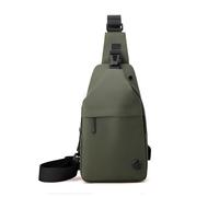 FANDARE Bolsos de Hombro Cruzados Impermeable Bolso Bandolera con Agujero de Auriculares Chico Bolsas de una Sola Correa Ciclismo Mensajero Trabajo de Pecho asimétrico Nailon Sling Bag Verde