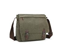 FANDARE Bolsos de Hombro para Hombre Bolso Bandolera Lona Bandoleras Bolsa de Honda Ajuste portátil de 12,9 Pulgadas Bolsos para Estudiante Viaje Trabajo Universidad Business Bolsos Cruzados Verde