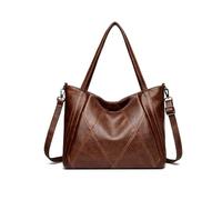 FANDARE Bolsos de Mano Mujer Maletín Portafolios Bolso Bandolera PU Cuero Bolsas de Mano para 12.9 Pulgada Laptop Bolso de Mano Bolsa Hombro Señora Tote Shopper Mensajero Trabajo Crossbody Bag marrón