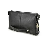 FANDARE Bolsos de Mano para Hombre Portadocumentos Cartera Hombre de Piel de Vaca con Cerradura con Combinación, Tarjetero y Organizador con Muñequera Multiusos con Compartimentos y Tarjeteros Negro