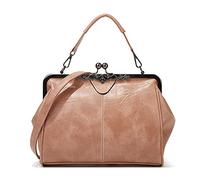 FANDARE Bolsos de Mujer Bandolera PU Cuero Bolsos de Mensajero Conmutar Bolso Hombro Cruzado Gran Capacidad pequeño niña Mano Señora Crossbody Bag para Viaje Trabajo Escuela Compras Albaricoque