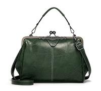 FANDARE Bolsos de Mujer Bandolera PU Cuero Bolsos de Mensajero Conmutar Bolso Hombro Cruzado Gran Capacidad pequeño niña Mano Señora Crossbody Bag para Viaje Trabajo Escuela Compras Verde