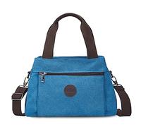 FANDARE Bolsos de Mujer Bolsos de Mano para Mujer Lona Bandolera Bolsos de Mensajero Conmutar Bolso Hombro Cruzado para Señora Viaje Trabajo Escuela Compras Gran Capacidad Crossbody Bag Azul