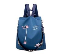 FANDARE Bolsos Mochila Mujer Bolsa de Hombro Bandolera Antirrobo Bolso Mochilas Tipo Casual Niña Bolsas Escolares Señoras Daypacks para Outdoor Viaje Commute Trabaja Impermeable Poliéster Azul