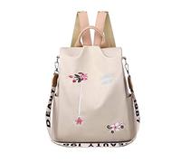 FANDARE Bolsos Mochila Mujer Bolsa de Hombro Bandolera Antirrobo Bolso Mochilas Tipo Casual Niña Bolsas Escolares Señoras Daypacks para Outdoor Viaje Commute Trabaja Impermeable Poliéster Caqui