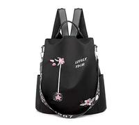 FANDARE Bolsos Mochila Mujer Bolsa de Hombro Bandolera Antirrobo Bolso Mochilas Tipo Casual Niña Bolsas Escolares Señoras Daypacks para Outdoor Viaje Commute Trabaja Impermeable Poliéster Negro
