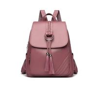 FANDARE Bolsos Mochila para Mujer Borla Mochilas Vintage de cuero PU impermeable Versátil Bolso Hombro Bolsas Bandolera Mediana Mochila escolar para trabajo viajes con múltiples bolsillos Púrpura