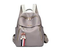 FANDARE Bolsos Mochila para Mujer Mochilas con Colgantes Desmontables Cuero PU Impermeable Bolso de Mano Hombro Bolsas Bandolera Mochila Escolar para Trabajo Viajes con múltiples Bolsillos Caqui