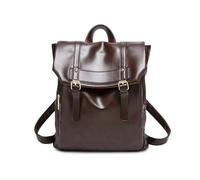 FANDARE Bolsos Mochila para Mujer Mochilas Estilo británico Mochilas Escolar Cuero PU Impermeable Bolso de Mano Hombro Bolsas Bandolera para Trabajo Viajes con Correas Ajustables Marrón