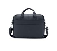 FANDARE Cartera de Hombro Profesional Maletín de Cuero Vintage para Hombre, Bolsa de Ordenador 14 Pulgadas con Correa Desmontable, Asa Cómoda,Negro Bolso de Negocios Tote Mensajero Mano