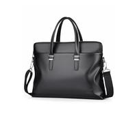 FANDARE Cartera de Mensajero para Hombre de PU PU Cuero, Bolso de Negocios de Gran Capacidad para Portátil, con Múltiples Bolsillos para Oficina/Viajes/Uso Diario para Profesionales Negocios Negro