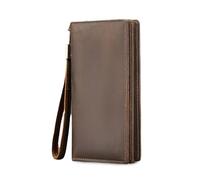 FANDARE Cartera para Hombres Bolsos de Mano Tarjeteros Cuero con Cremallera Portadocumentos Viajes Diario Wallet Bifold con Ranuras para Tarjetas Ventana & Identificación Compartimento Monedasnegro