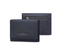 FANDARE Cartera para Mujer con Bloqueo RFID, Monedero de Cuero Auténtico de Diseño Plegable con 7 Ranuras para Tarjetas, 1 Bolsillo con Cremallera y 1 Compartimento para Billetes Negro