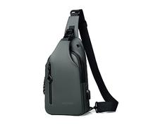 FANDARE Casual Bolso Pecho Hombre Bolsos Cruzados Negocio Bandoleras Cruzada con USB Sling Crossbody Bag Bolsas de automoción para Viaje Deportes Ciclismo Montañismo Impermeable Poliéster Verde