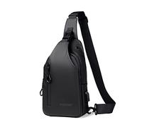 FANDARE Casual Bolso Pecho Hombre Bolsos Cruzados Negocio Bandoleras Cruzada con USB Sling Crossbody Bag Bolsas de automoción para Viaje Deportes Ciclismo Montañismo Impermeable Poliéster Negro