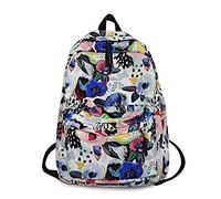 FANDARE Casual Mochilas Bolsas Escolares Mochilas Niña Niño Bolsa para Escuela Bolsa de Viaje Adolescente para Outdoor Viaje Compras Excursionismo Daypacks Impermeable Poliéster Flores