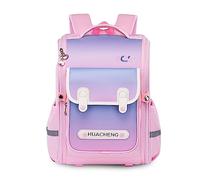FANDARE Colegio Mochilas Infantiles Escolares Juveniles niño Reflectante Mochila Escolar Colegio Primaria Secundaria Instituto Niños Niña Casual Backpack para 3.º a 6.º Grado Rosa Morado