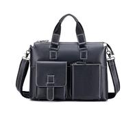 FANDARE Cuero Maletín Hombres Negocios Informales Portafolios Bolsos Bandolera Bolso de Mano Profesional Bolsas Cartera Mensajera para 14 Pulgada Laptop Bolsa Mensajero para Viaje Trabajo Nueva Negro
