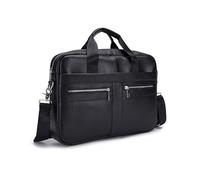 FANDARE Cuero Maletín Hombres Portafolios Bolsos Bandolera Bolso de mano Profesional Bolsas Cartera Carpeta Mensajera para 15.6 Pulgada Laptop Bolsa Mensajero Business para Viaje Trabajo Negocio Negro
